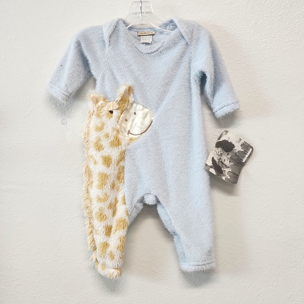 Vintage Cach Cach Boutique Giraffe Romper 9M NWT